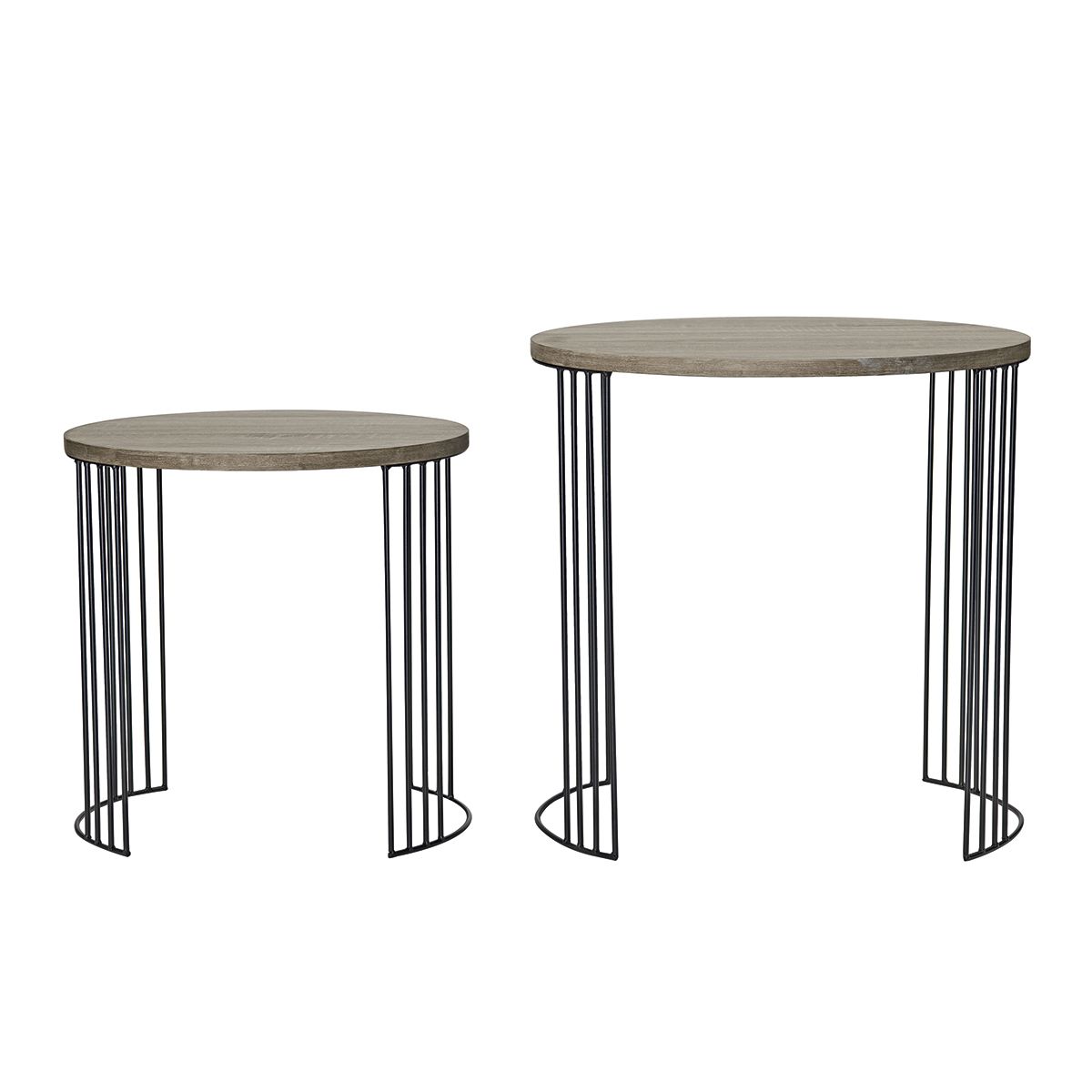 Drum Nest of 2 Oak Tables