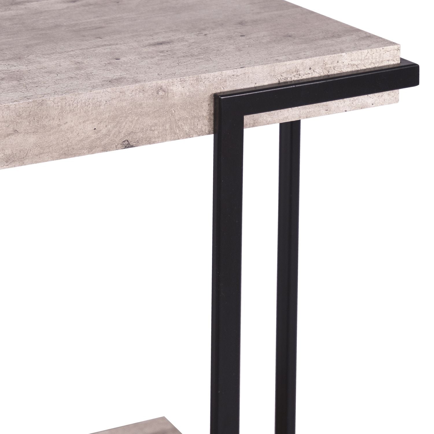 Royan Square Side Table with Concrete Effect