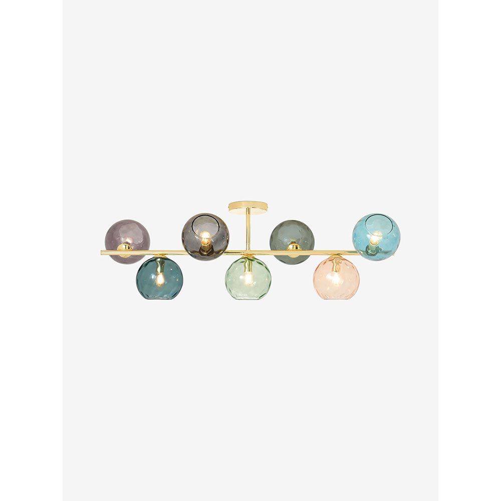 Ilaria Polished Brass 7 Light Semi Flush