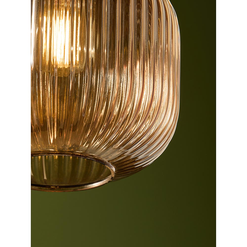 Briz 200mm Amber Glass Shade