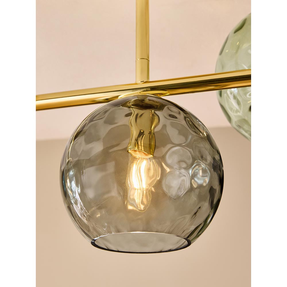 Ilaria Polished Brass 5 Light Semi Flush