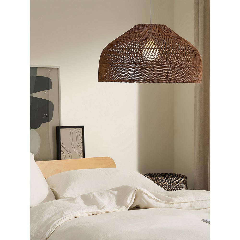 Java Dark Large Rattan Lamp Shade