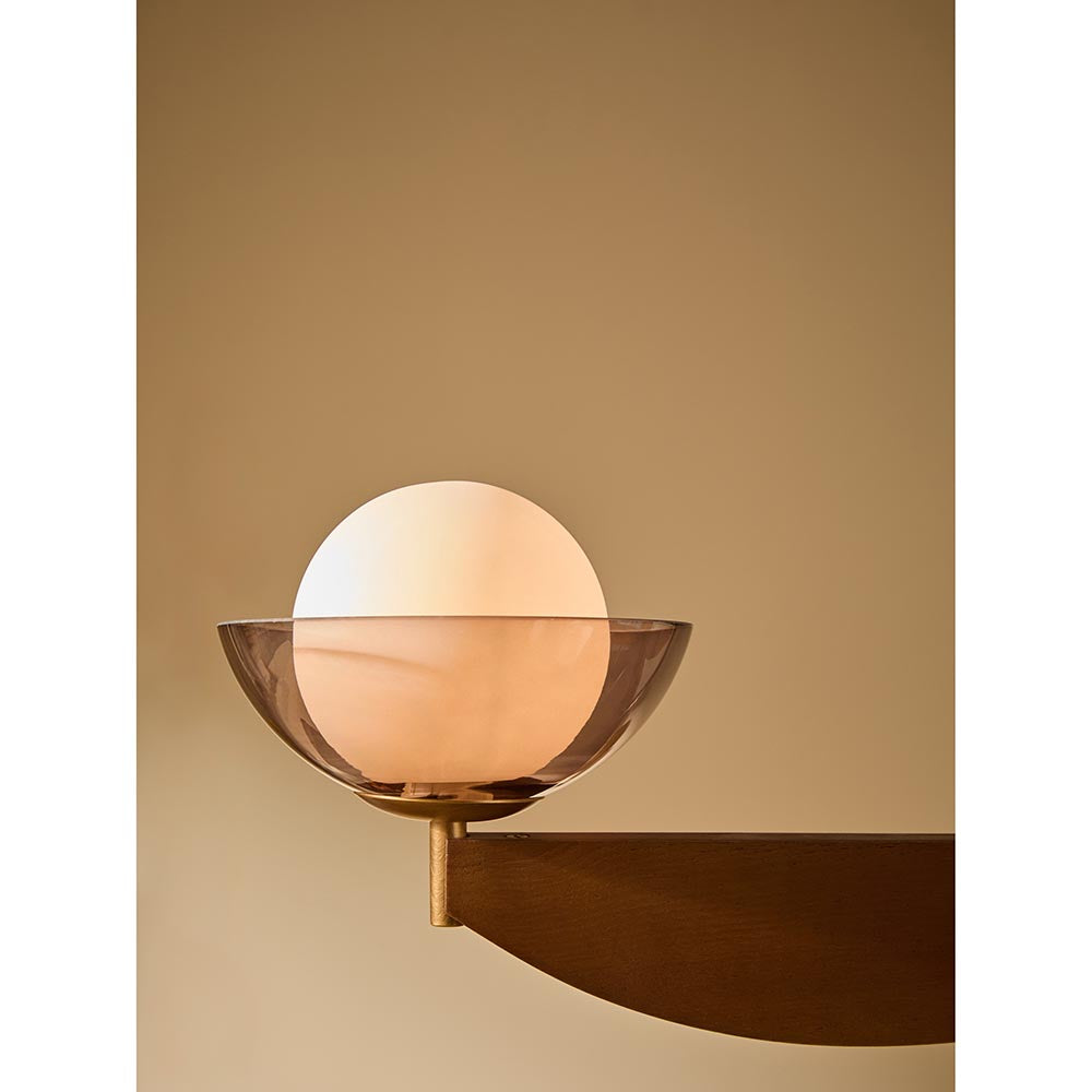 Layla 3 Light Ash Wooden Pendant