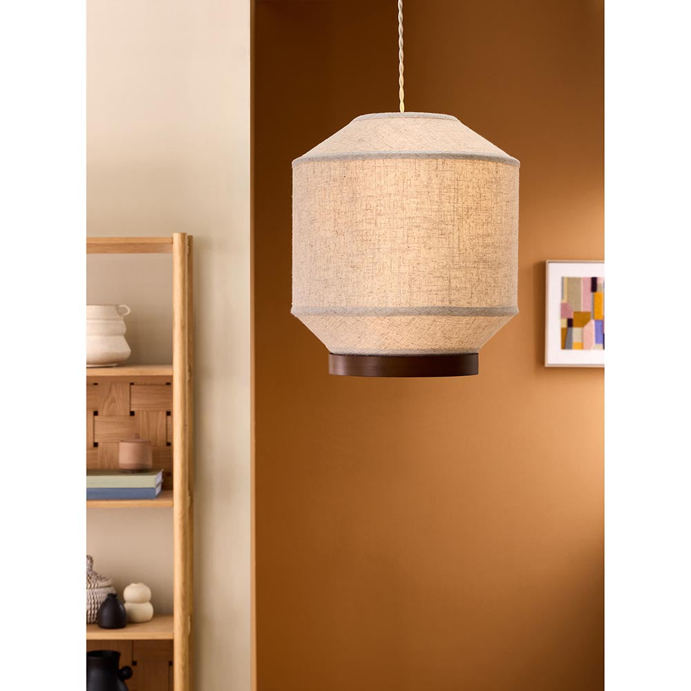 Layla Cream & Wood Easyfit Shade