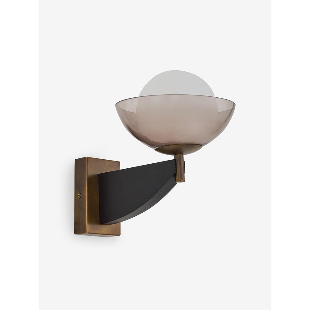 Layla Black Wood Wall Light