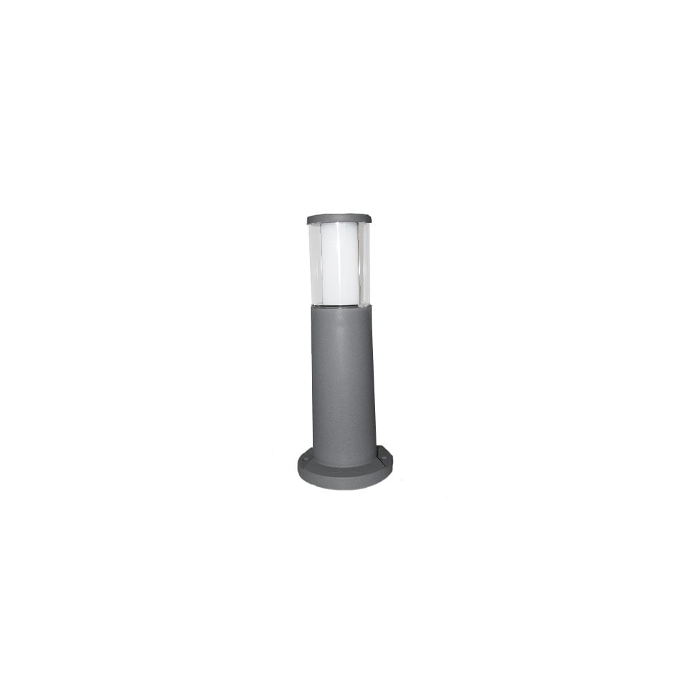 Carlo 400 mm Grey Clear LED 3.5W Bollard Post Light