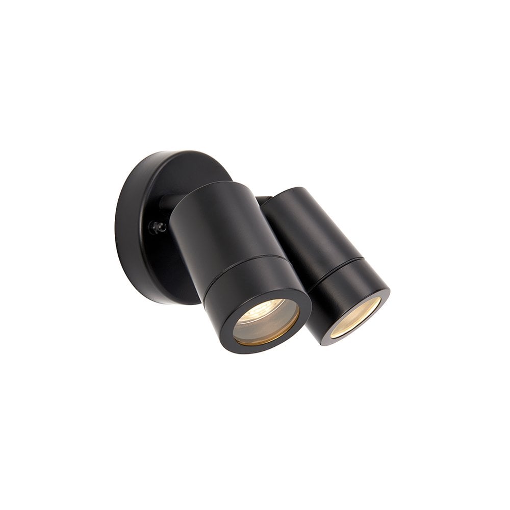 Palin 2 Light Spot in Matt Black Finish IP44