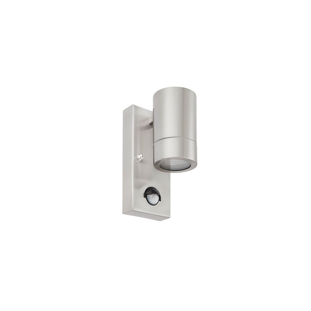 Plain Downlight in Brushed Stainless Steel with PIR IP44