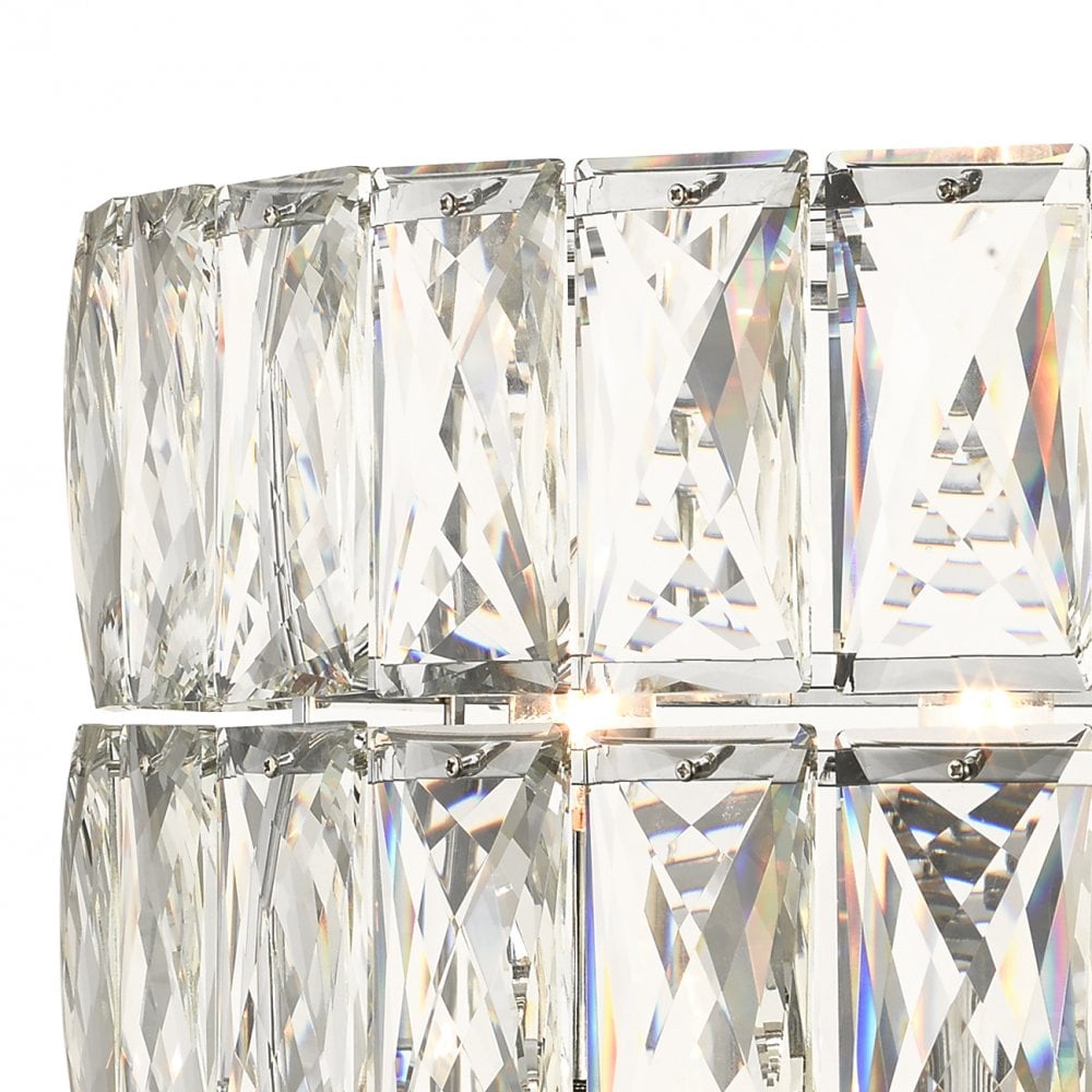 Aurora 5 Light E14 Crystal Pendant Polished Chrome
