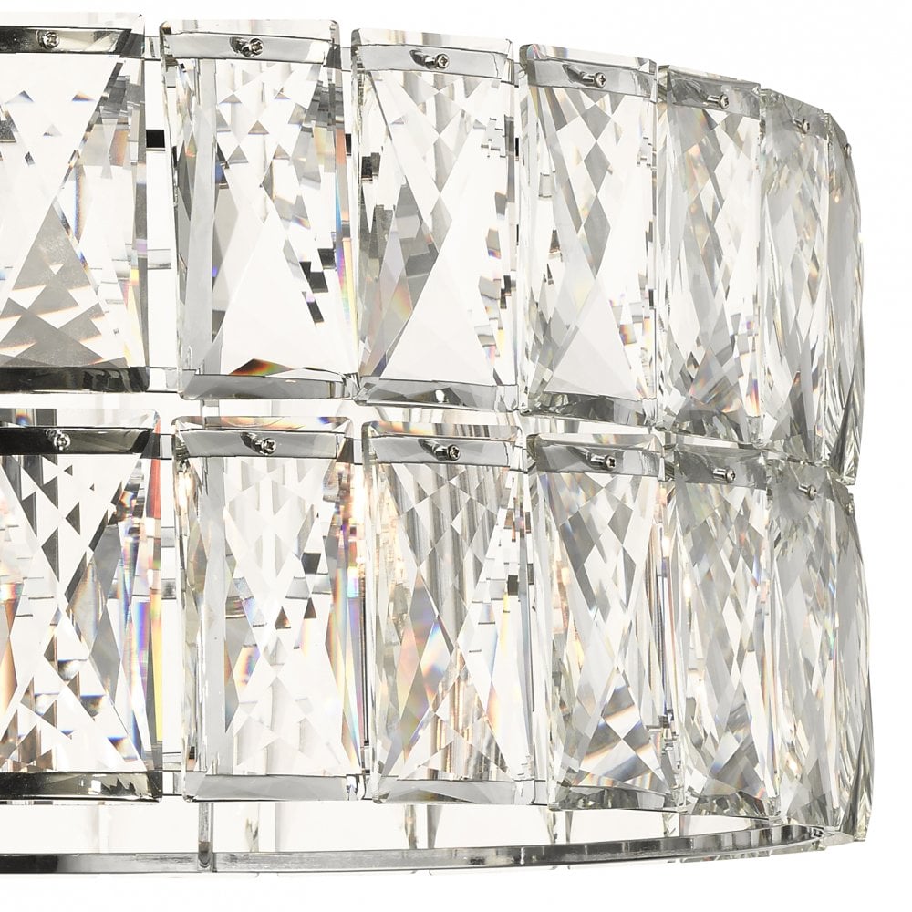 Aurora 5 Light E14 Crystal Pendant Polished Chrome