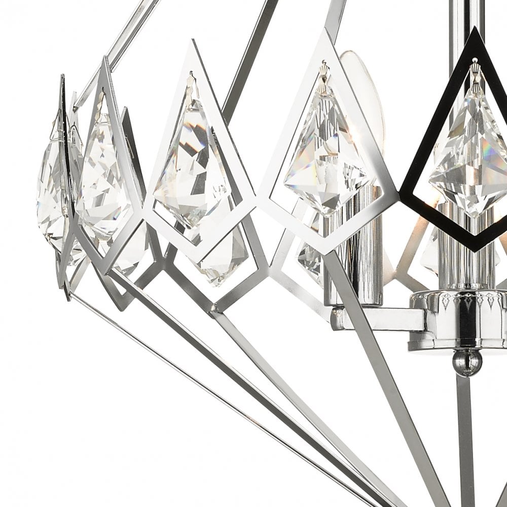 Paragon E27 3 Light Crystal Pendant Polished Chrome