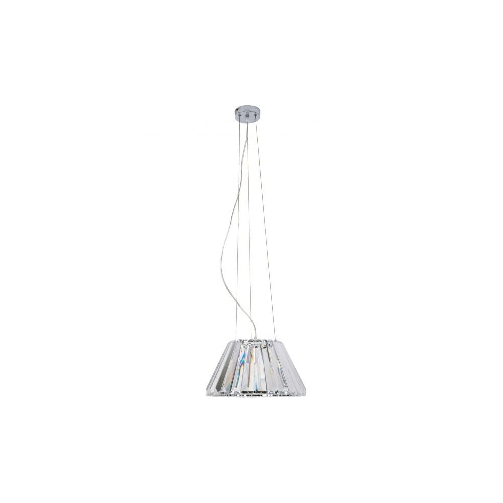 Senza 1 Light Polished Chrome Crystal Pendant
