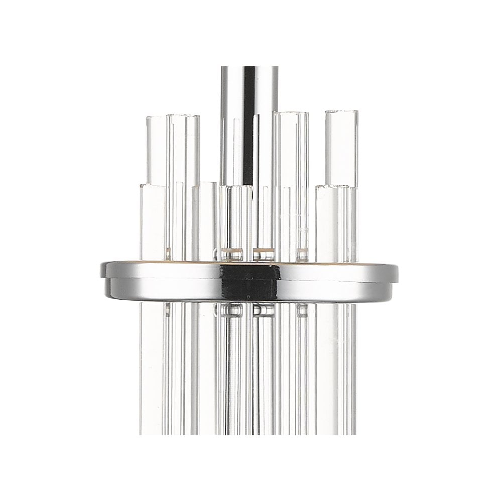 Chrysler E27 Crystal Table Lamp Polished Chrome With Shade