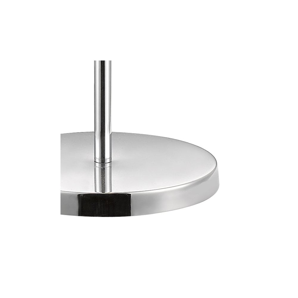 Plaza Polished Chrome E27 Floor Lamp With Square Shade