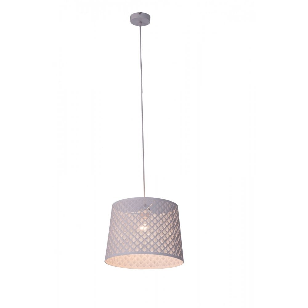 Fern 350mm Drum White Non-Electric Pendant