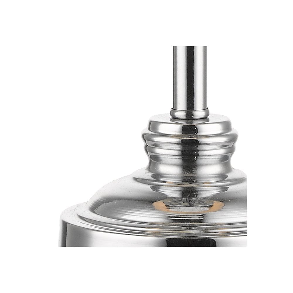Chrysler E27 Crystal Table Lamp Polished Chrome With Shade
