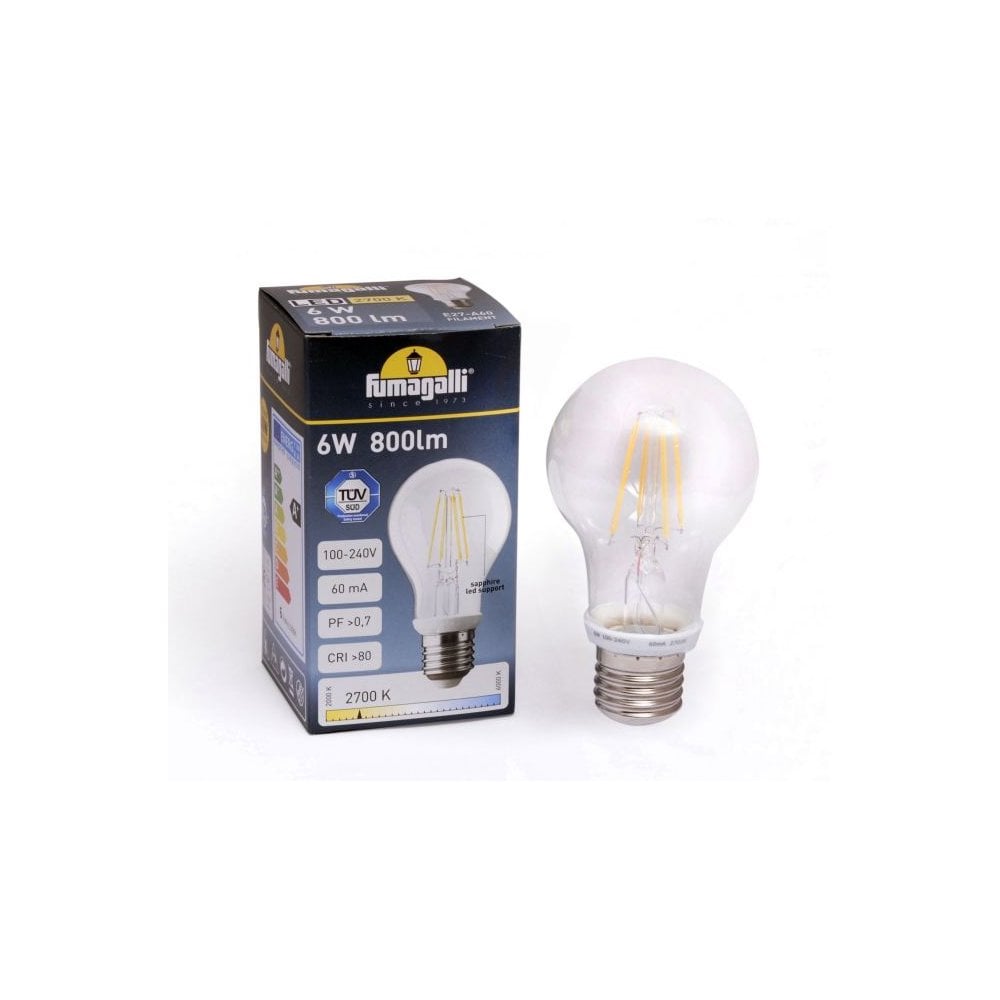 6W E27 Filament Outdoor LED Lamp Warm White 2700K 800Lm