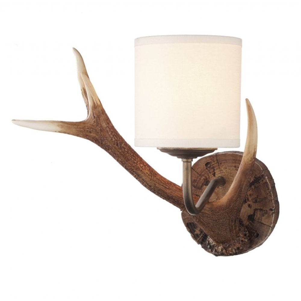 Antler Wall Light Small Complete with Shade