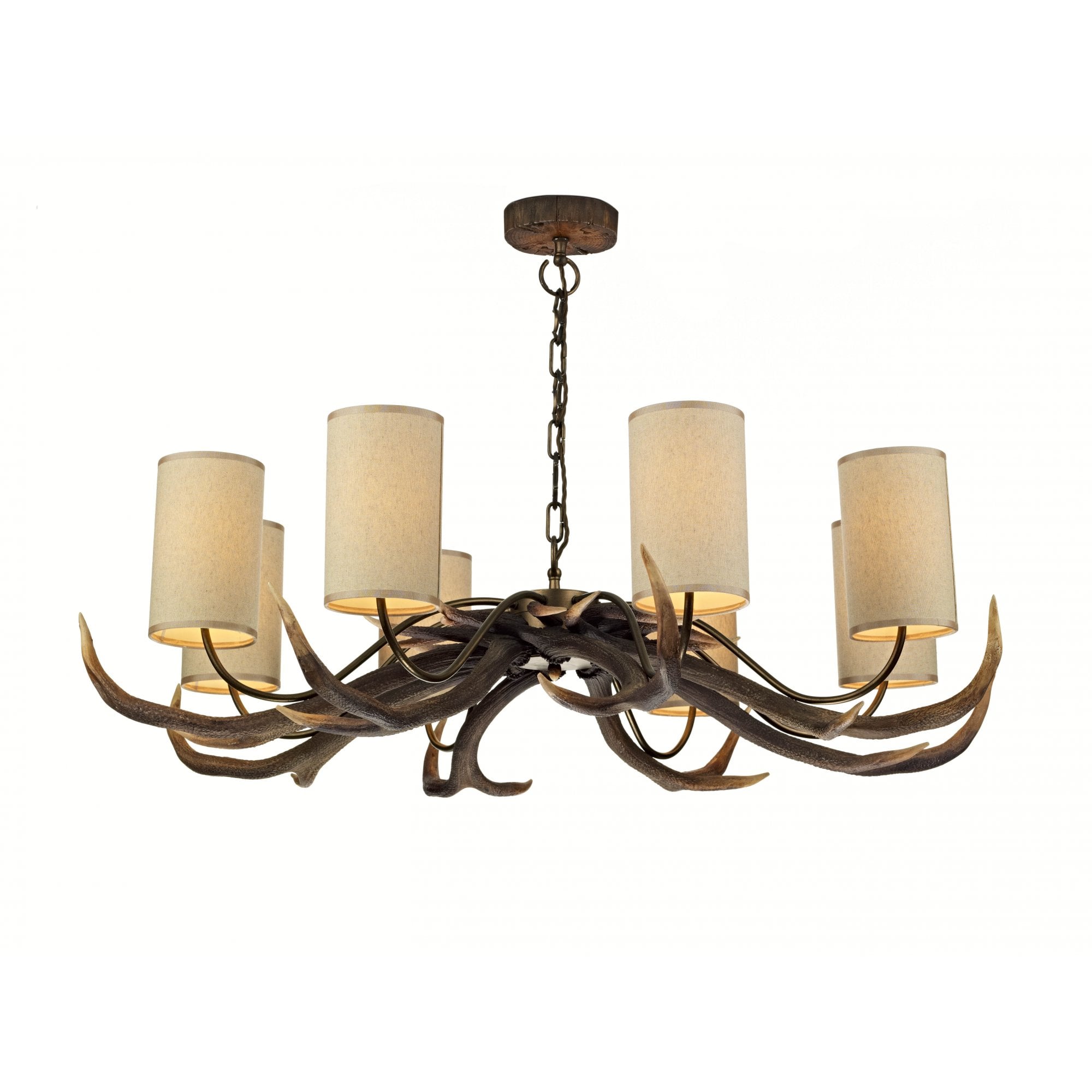 Antler 8 Light Highland Rustic Fitting