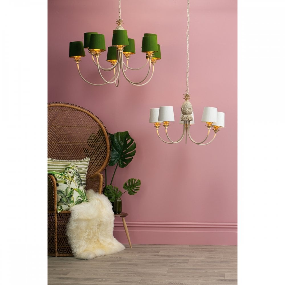 Cabana 5 Light Pineapple Pendant