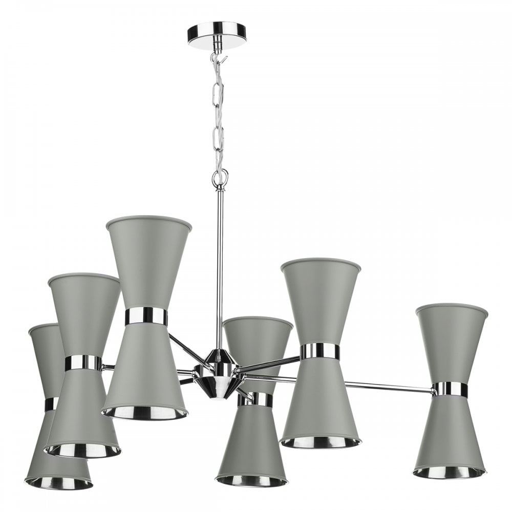 Hyde 12 Light Chandelier Polished Chrome (Other Colours Available)