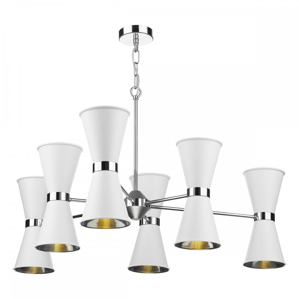 Hyde 12 Light Chandelier Polished Chrome (Other Colours Available)