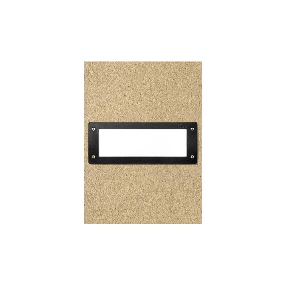 Leti 300 6W LED Black Recessed Wall Brick Light with Opal Diffuser