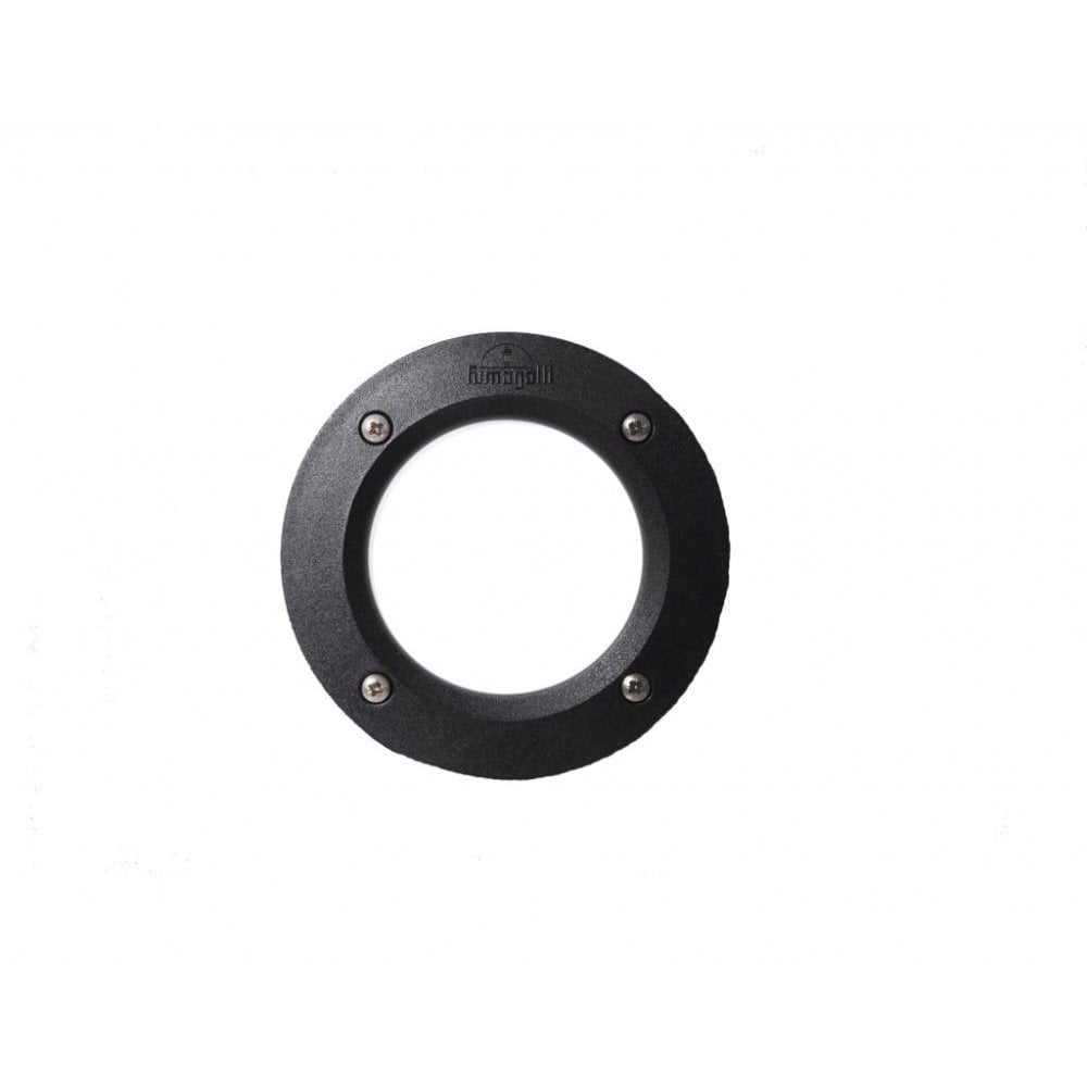 Leti 100 3W LED Round Black Recessed Wall Light with Opal Diffuser