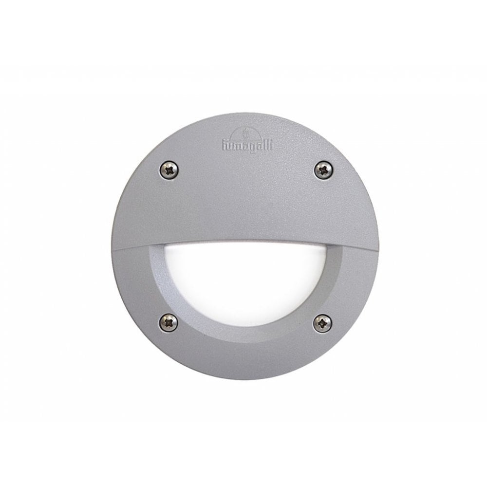 Leti 100 3W LED Round Grey Eyelid Recessed Wall Light
