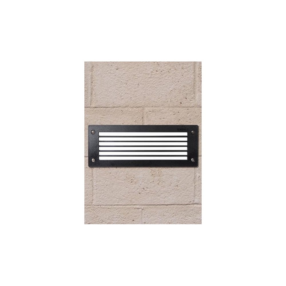 Leti 300 6W LED Grill Recessed Wall Brick Light Black with Opal Diffuser