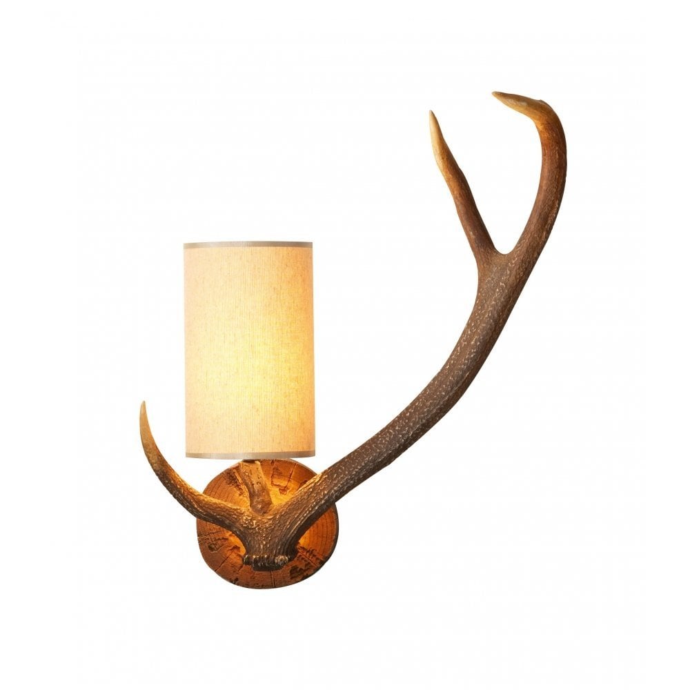 Antler Rustic Right Hand Highland Wall Light