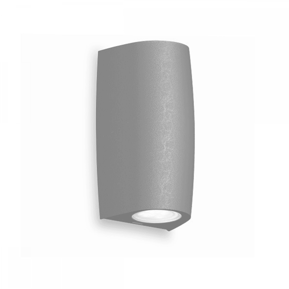 Marta 90 Grey Single Up or Down Wall Light with Frosted Diffuser