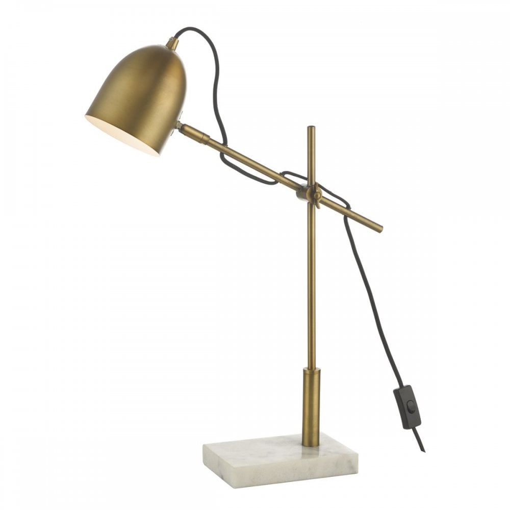 Mendal Task Lamp in Bronze & Marble