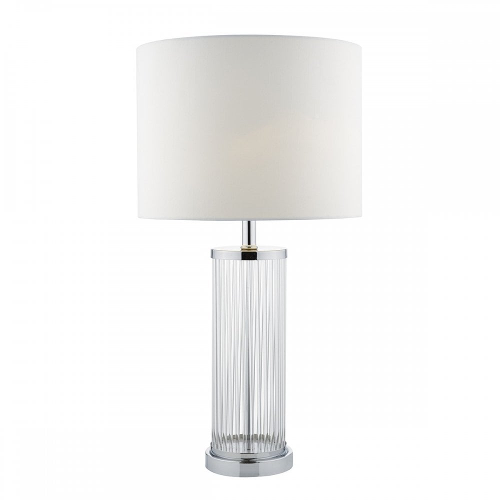 Olalla Glass Table Lamp with Polished Chrome C/W Shade