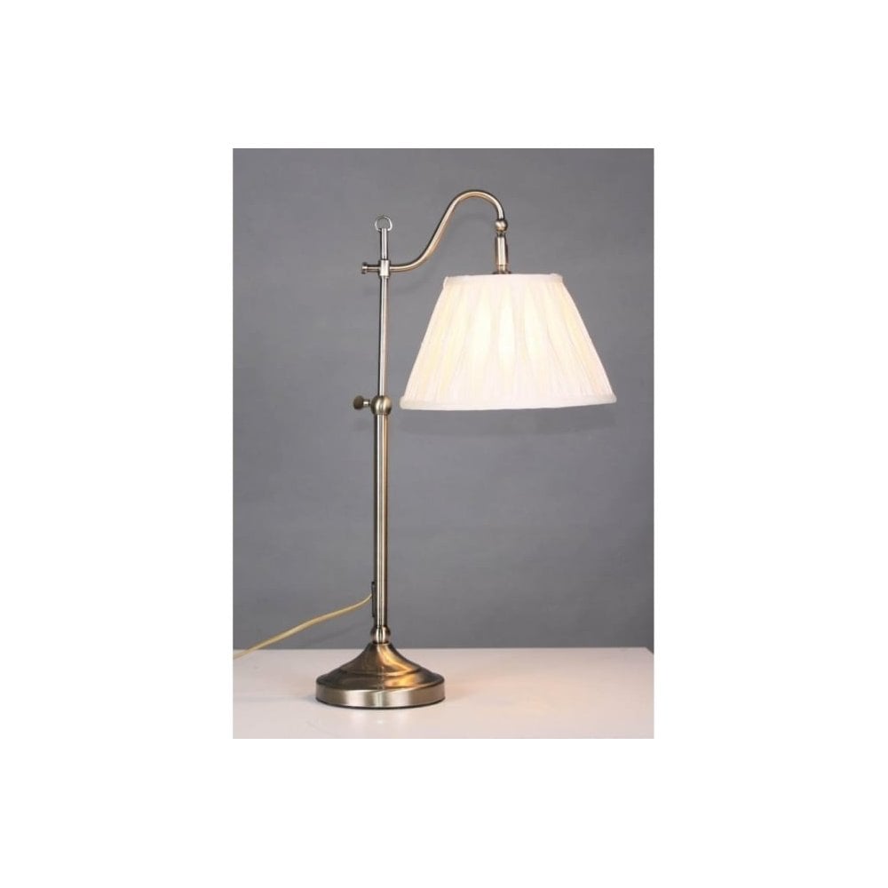 Suffolk Table Lamp in Antique Brass C/W Cream Shade
