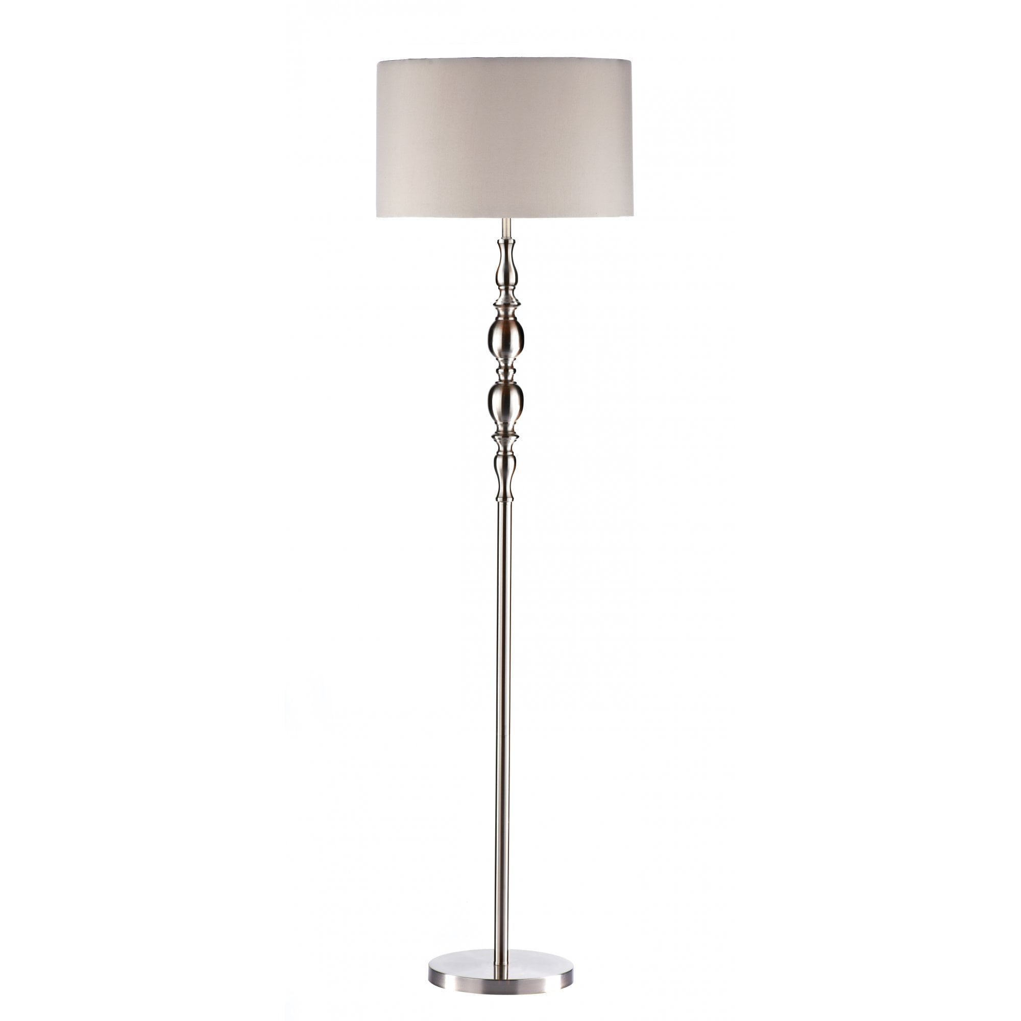 Madrid Floor Lamp in Satin Chrome C/W Shade