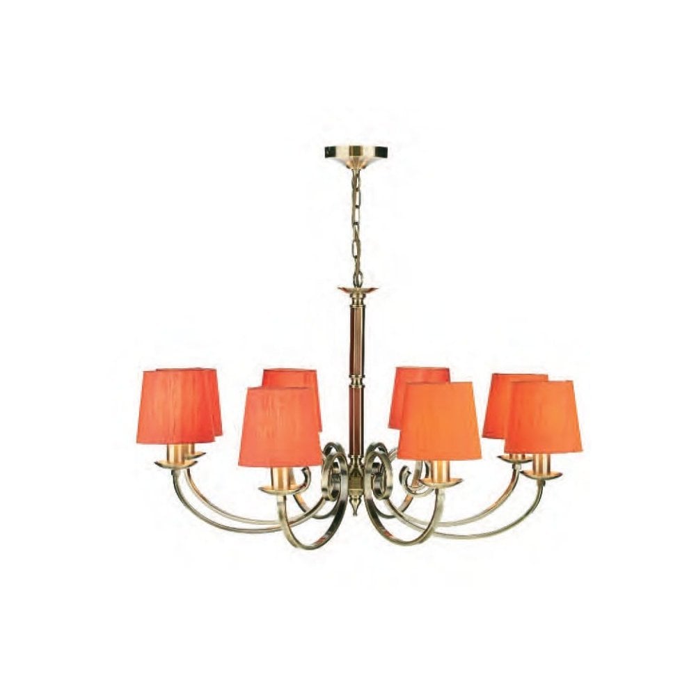 Murray 8 Light Pendant in Antique Brass Finish