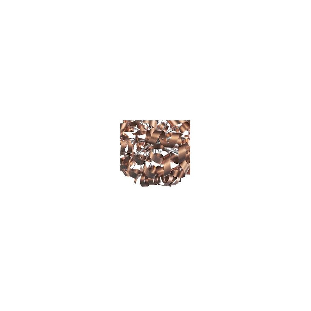 Rawley 12 Light Ribbon Pendant in Brushed Copper