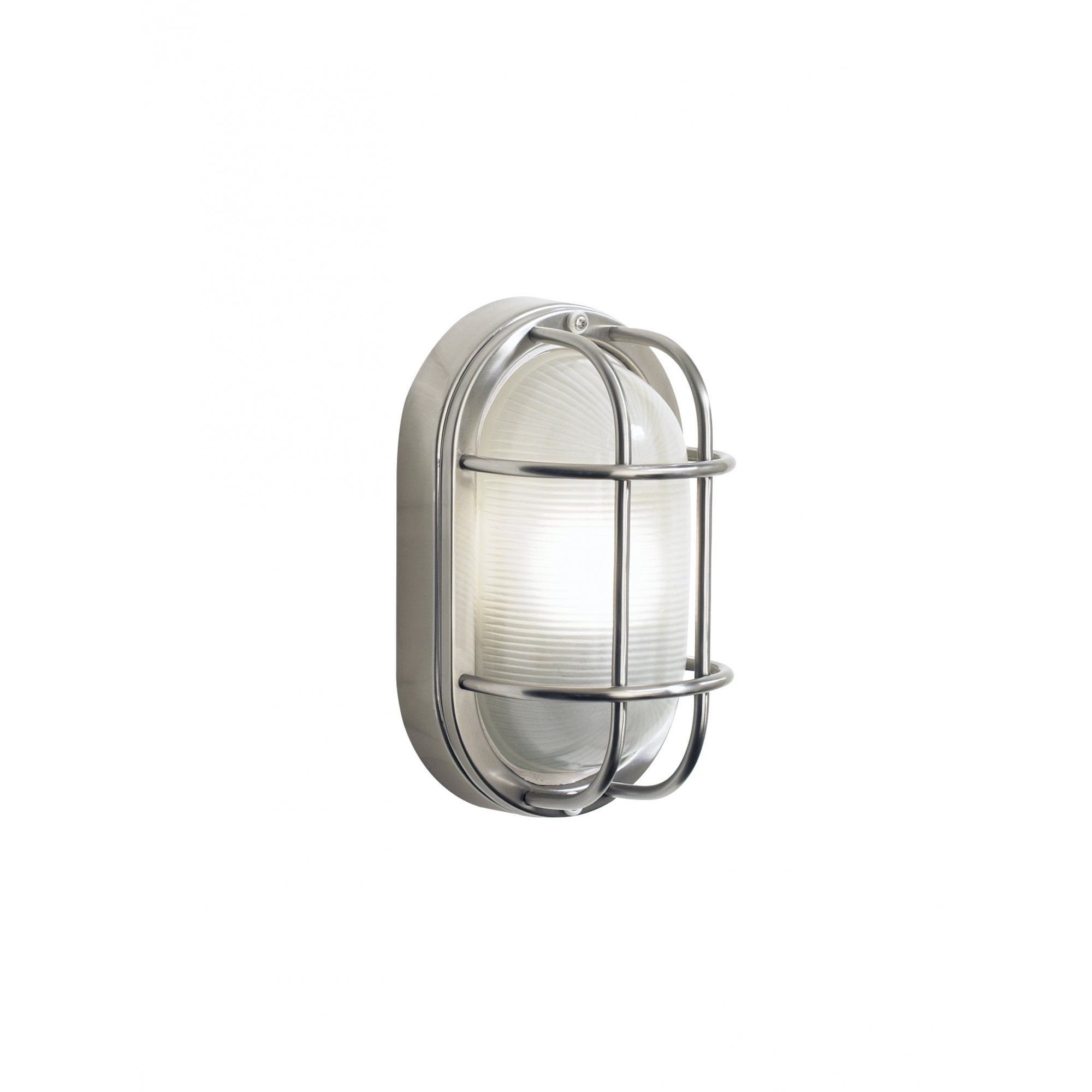Salcombe Oval Outdoor Wall Light in stainless Steel Finish IP44