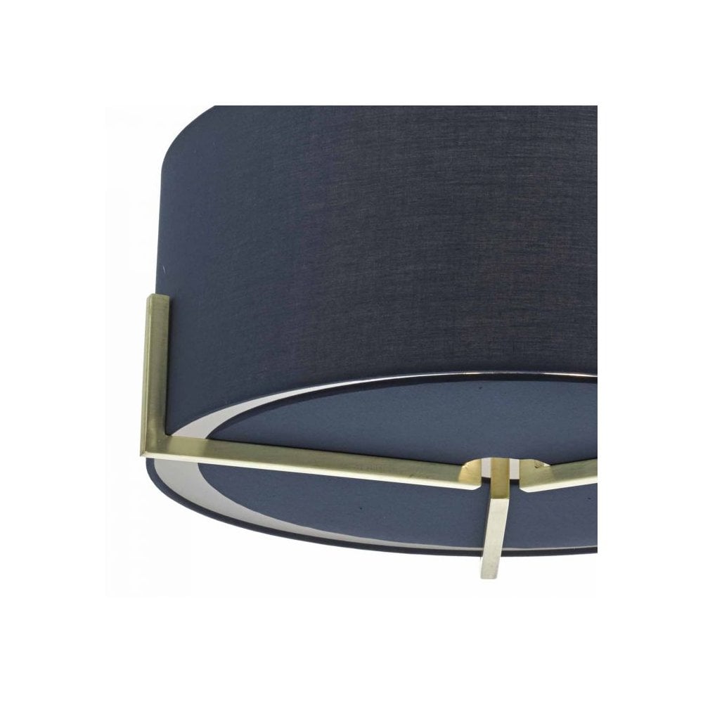 Santino Gold Pendant C/W Navy Shade