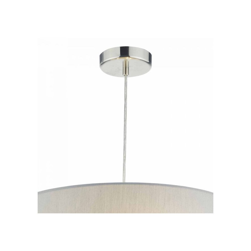 Santino Chrome Pendant C/W Grey Shade
