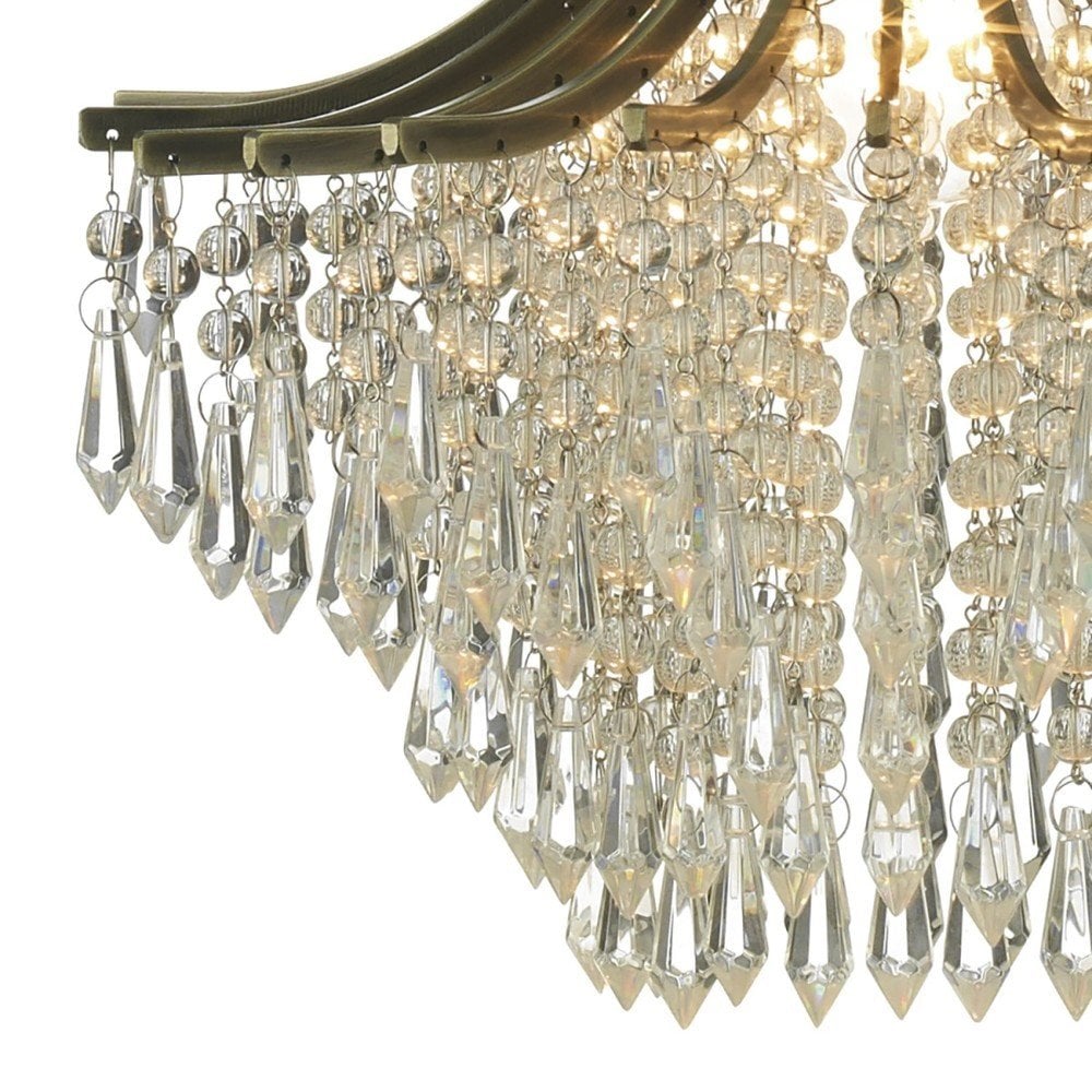 Suri Crystal Pendant in Antique Brass
