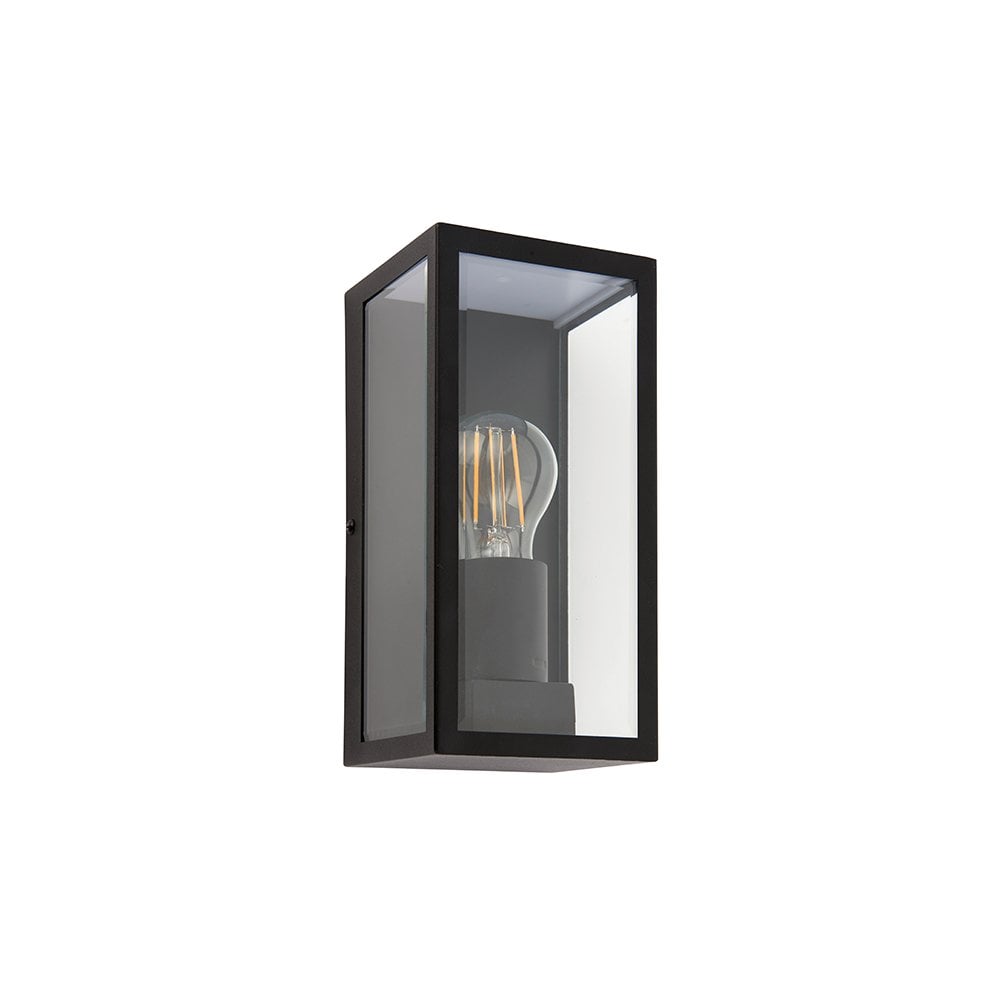 Breton Wall Light in Matt Black Finish IP44