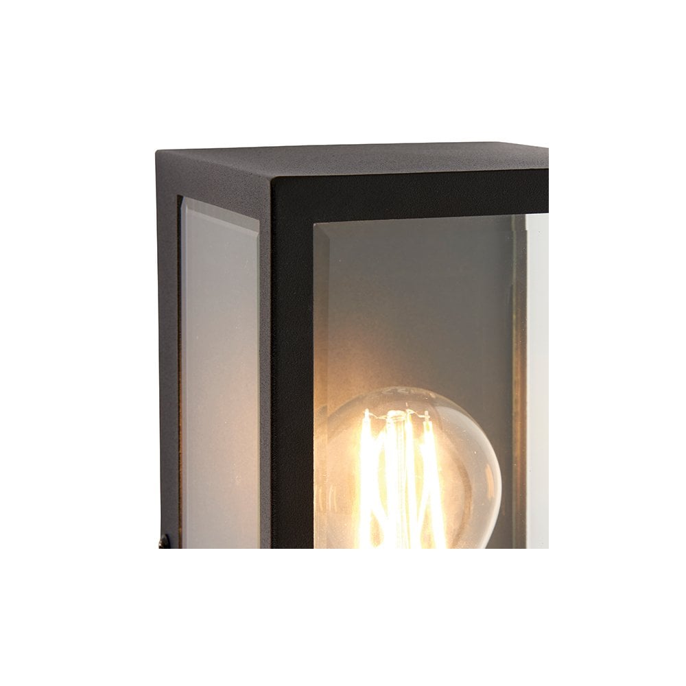 Breton Wall Light in Matt Black Finish IP44