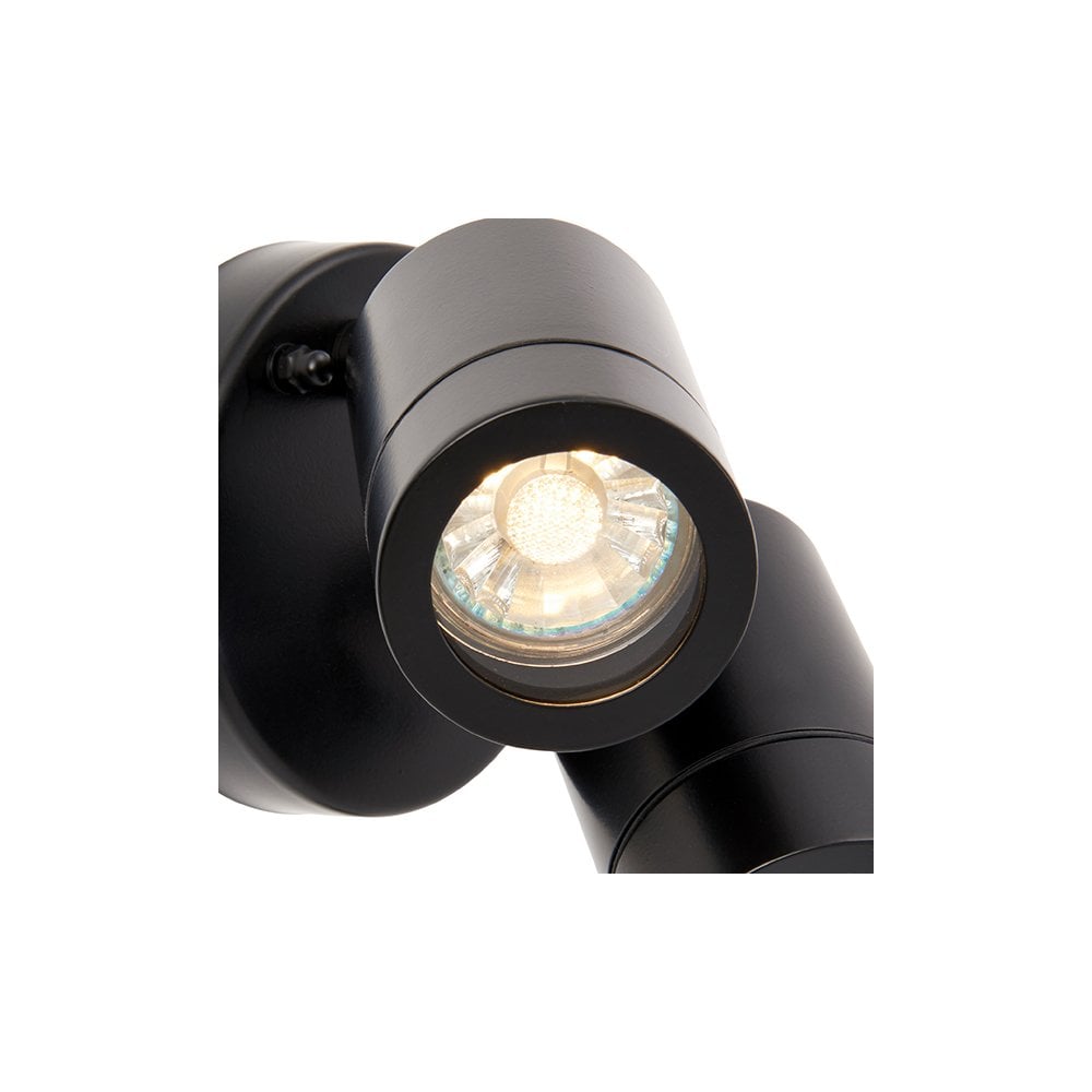 Palin 2 Light Spot in Matt Black Finish IP44