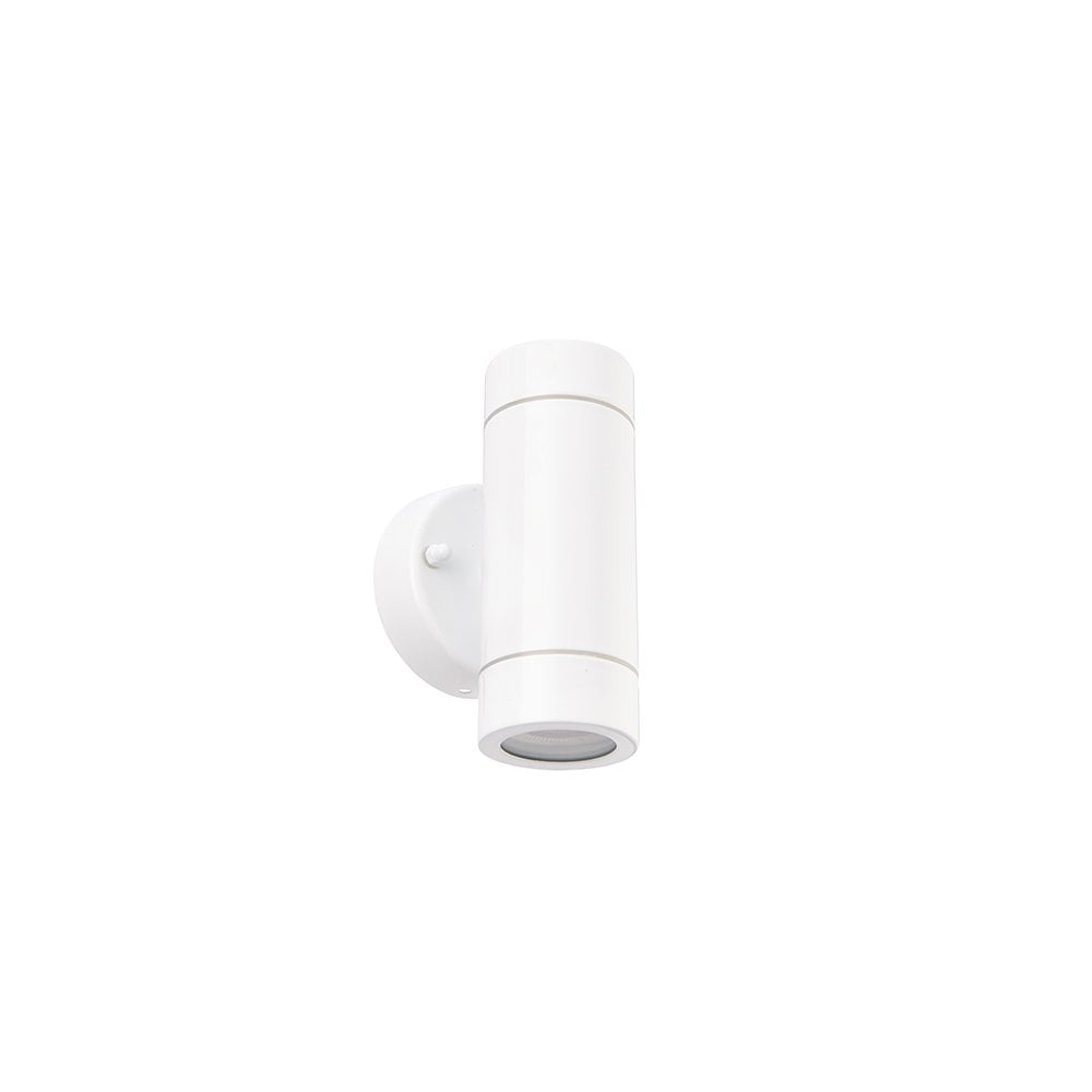 Palin Up and Down Wall Light in Gloss White Finish IP44