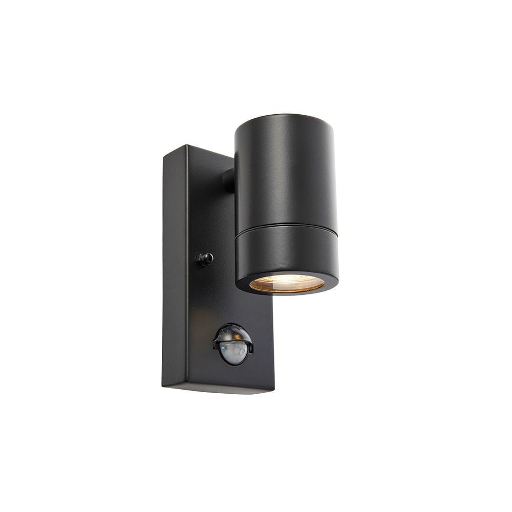 Plain Downlight in Matt Black Finish with PIR IP44