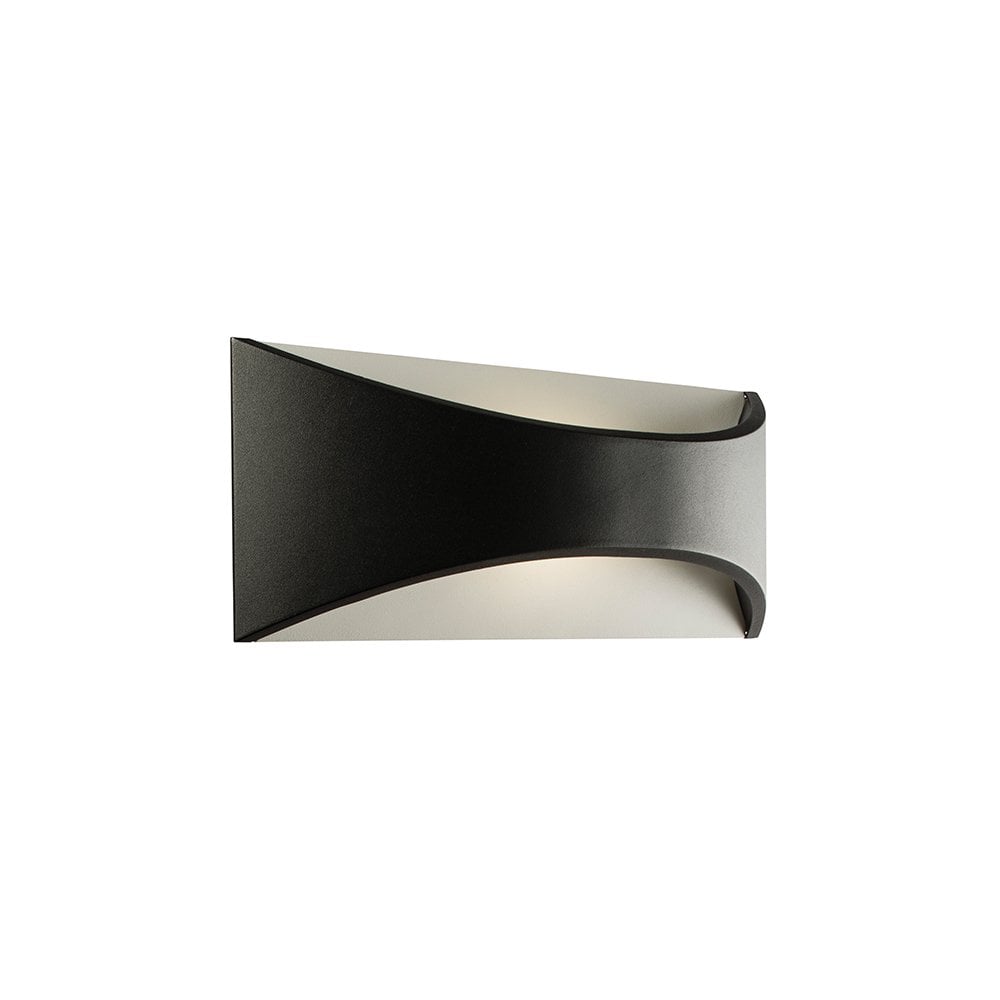 Vulcan Curved Wall Light in Matt Black W300 IP65