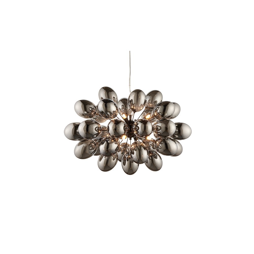 Infinity 8 Light Pendant with Electro Plated Glass Shades