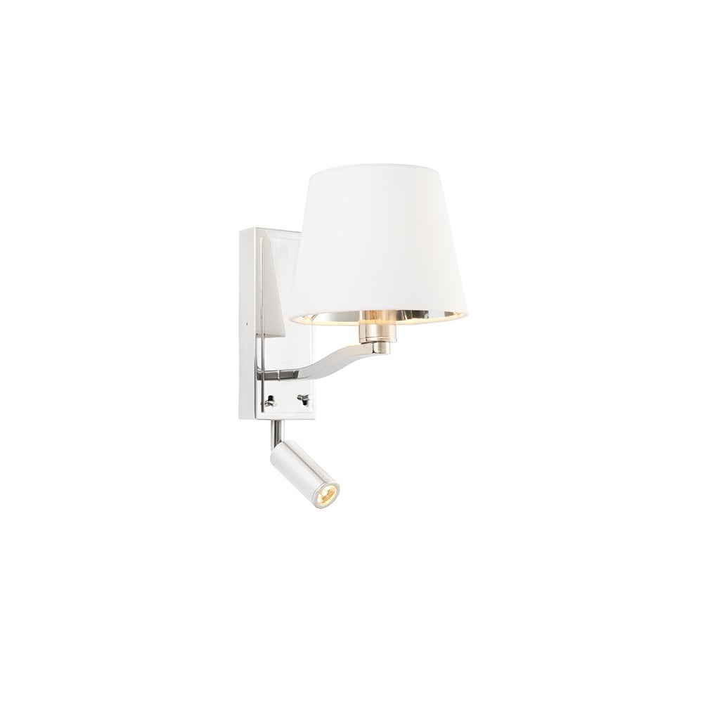 Harvey Wall & Spot Light in Nickel C/W Shade
